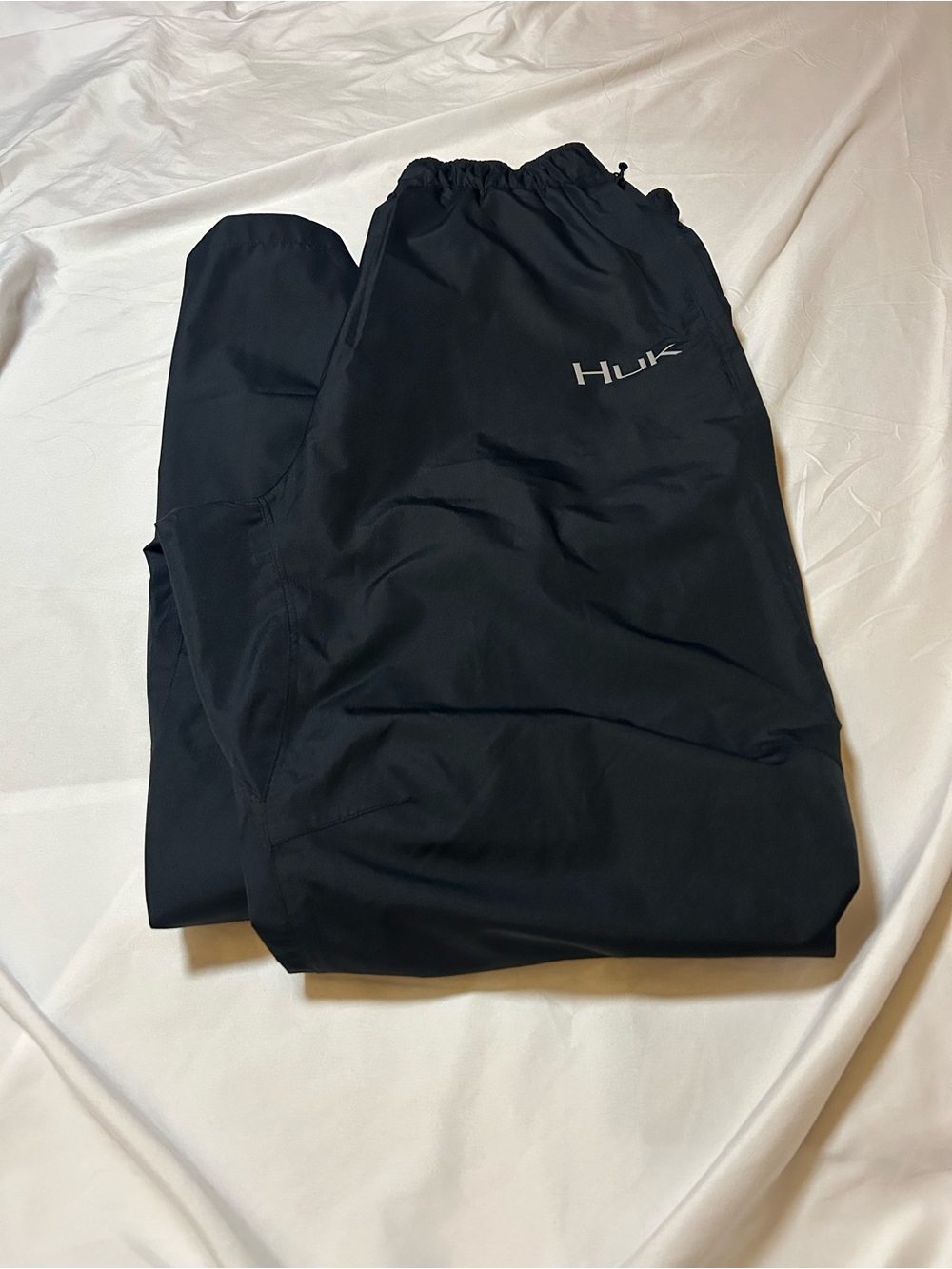 Huk Gunwale Pants Black Size L Windproof Waterproof Fishing Gear Men - Picture 2 of 16